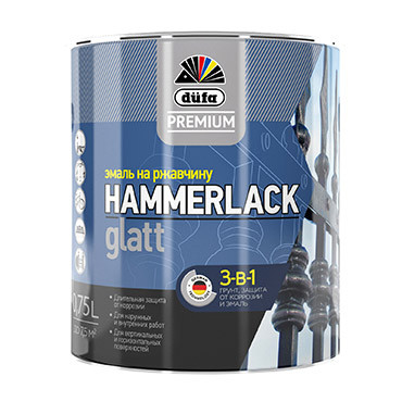 HAMMERLACK на ржавчину гладкая RAL-9006 серебристый 750мл "DufaPremium" Эмаль (выводим) (под заказ)
